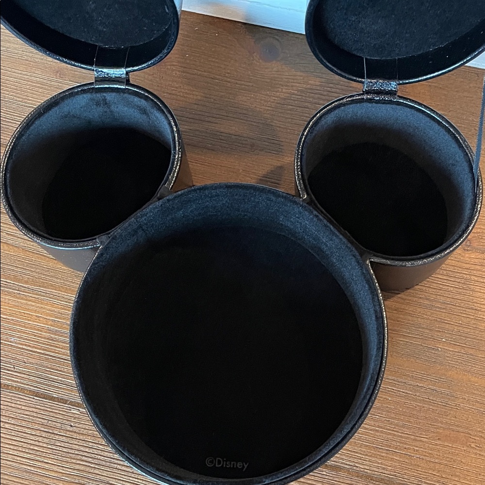 Bauble Bar Licensed Disney Mickey Mouse Metallic Black Jewelry Box Snap Case - Picture 10 of 12